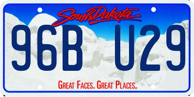 SD license plate 96BU29