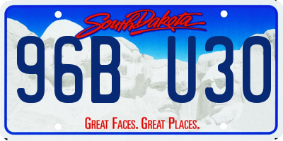 SD license plate 96BU30