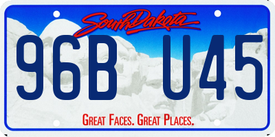 SD license plate 96BU45