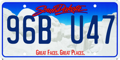 SD license plate 96BU47