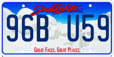 SD license plate 96BU59