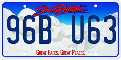 SD license plate 96BU63