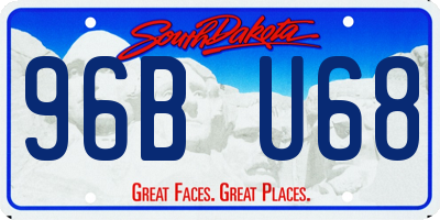 SD license plate 96BU68