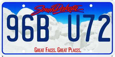 SD license plate 96BU72