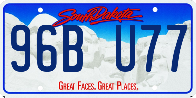 SD license plate 96BU77