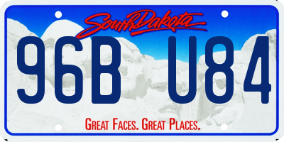 SD license plate 96BU84
