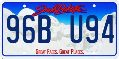 SD license plate 96BU94