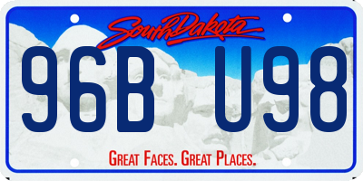 SD license plate 96BU98