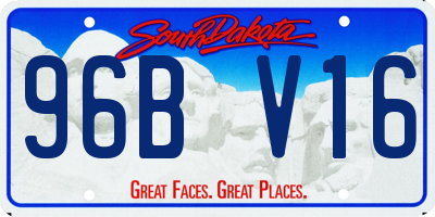 SD license plate 96BV16