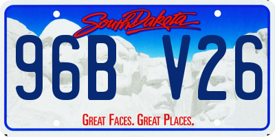 SD license plate 96BV26
