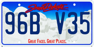 SD license plate 96BV35
