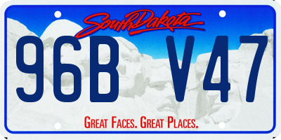 SD license plate 96BV47