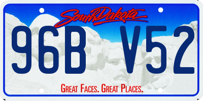 SD license plate 96BV52