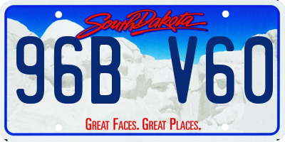 SD license plate 96BV60
