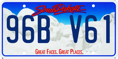 SD license plate 96BV61