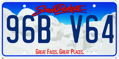 SD license plate 96BV64