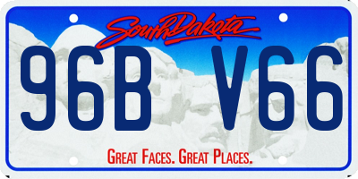 SD license plate 96BV66