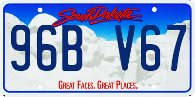SD license plate 96BV67