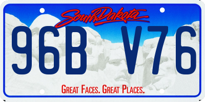 SD license plate 96BV76