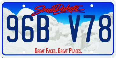 SD license plate 96BV78