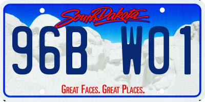 SD license plate 96BW01