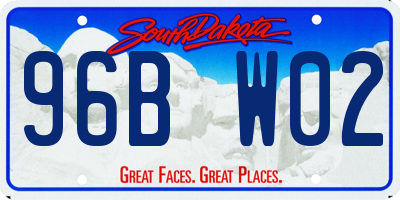 SD license plate 96BW02