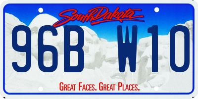 SD license plate 96BW10