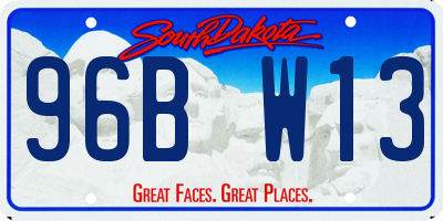 SD license plate 96BW13