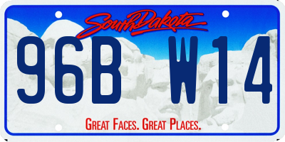 SD license plate 96BW14