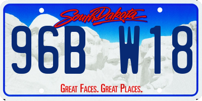 SD license plate 96BW18