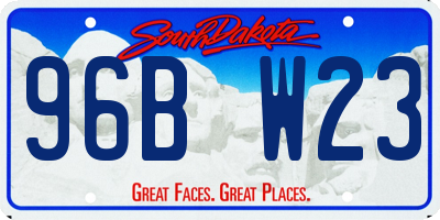 SD license plate 96BW23