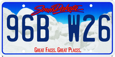SD license plate 96BW26