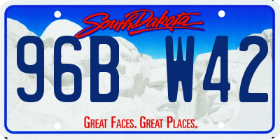SD license plate 96BW42