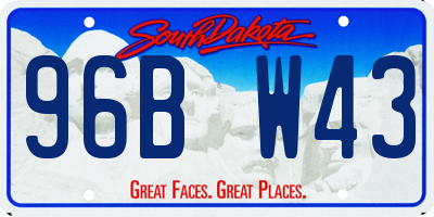 SD license plate 96BW43