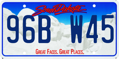 SD license plate 96BW45
