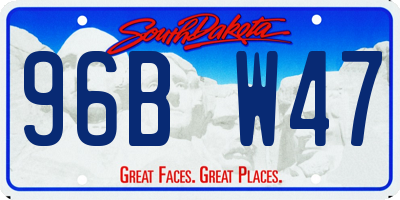 SD license plate 96BW47