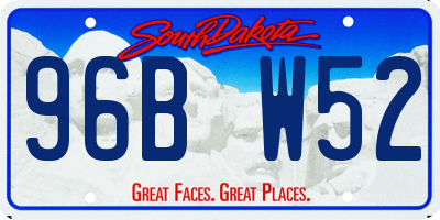 SD license plate 96BW52
