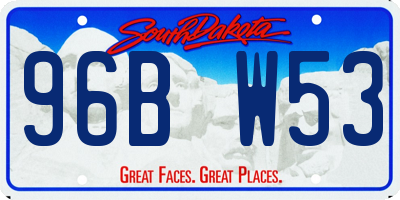 SD license plate 96BW53