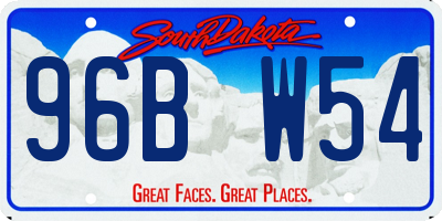 SD license plate 96BW54