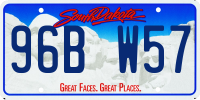SD license plate 96BW57
