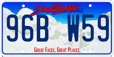 SD license plate 96BW59