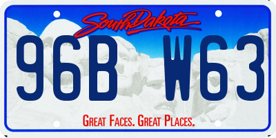 SD license plate 96BW63