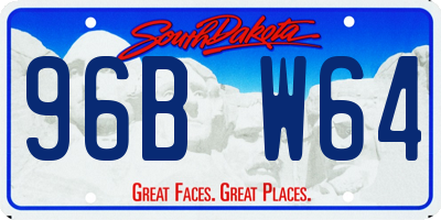 SD license plate 96BW64