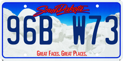 SD license plate 96BW73