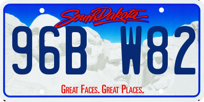 SD license plate 96BW82