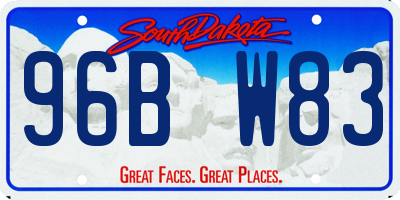 SD license plate 96BW83