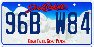 SD license plate 96BW84