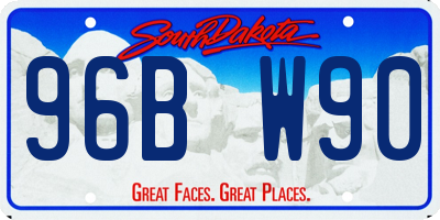 SD license plate 96BW90