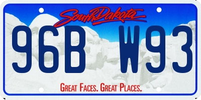 SD license plate 96BW93