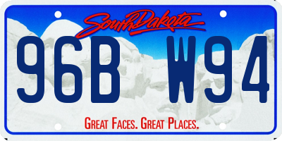 SD license plate 96BW94
